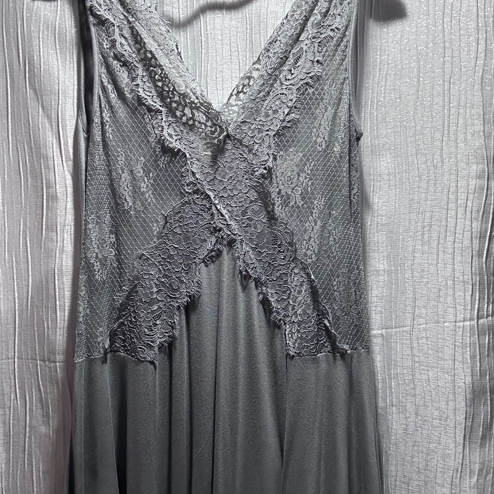 Elegant Gray Lace Dress